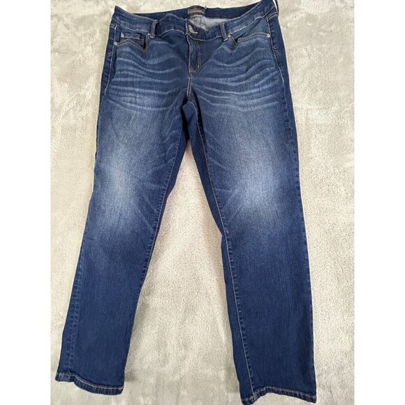 Torrid Boyfriend Straight Leg Denim Jeans Womens Vintage Stretch 40" x 29" Sz 18 - Picture 1 of 9